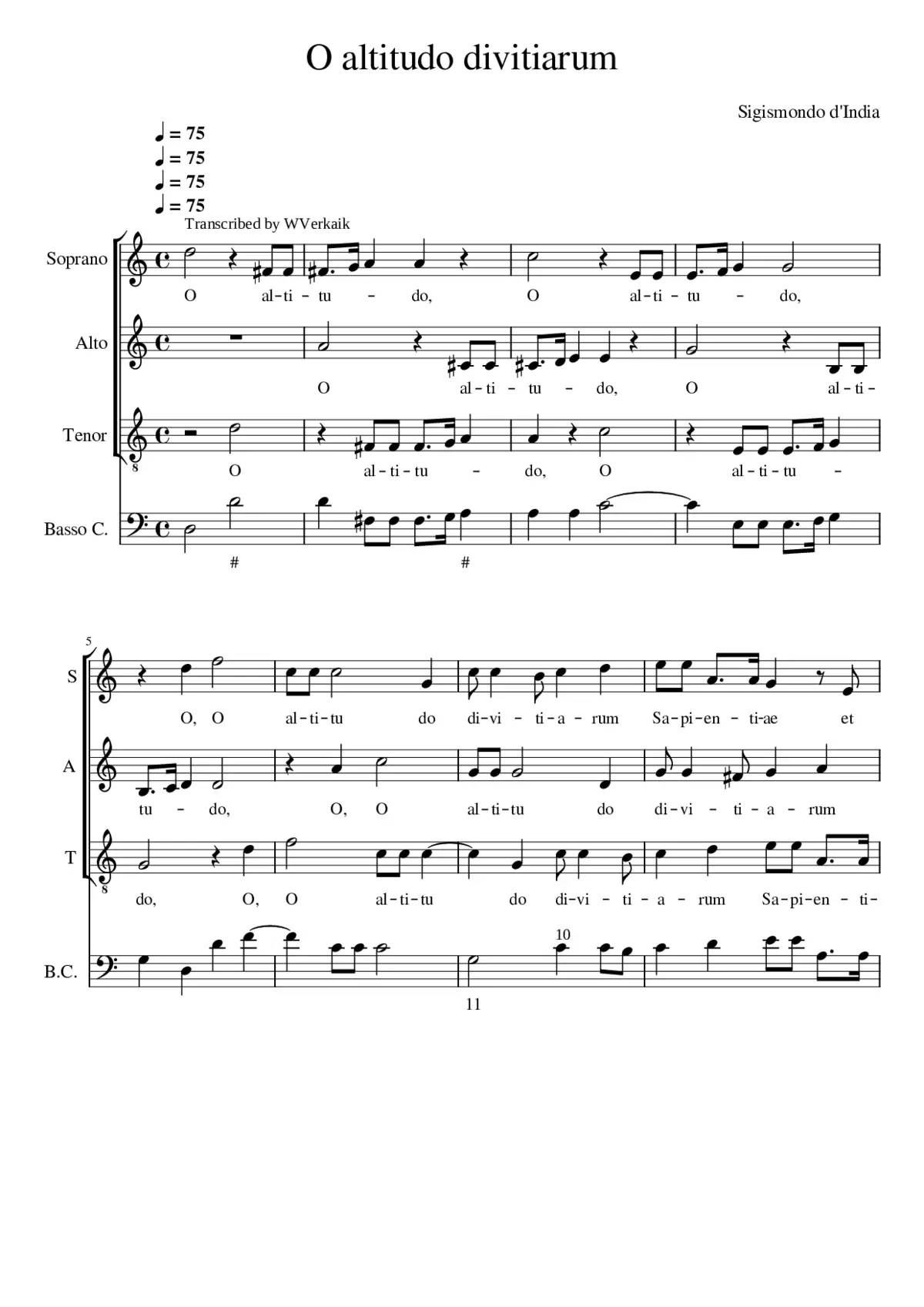 O altitudo divitiarum - Page 1