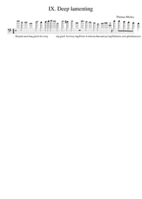 IX. Deep lamenting