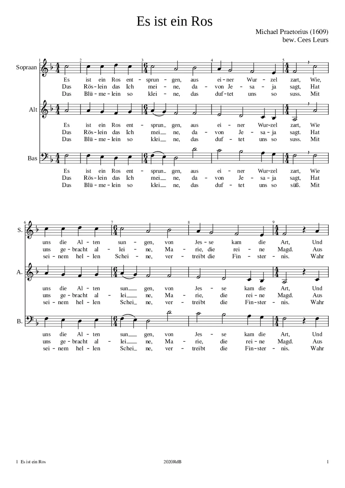 es ist ein ros entsprungen - Page 1