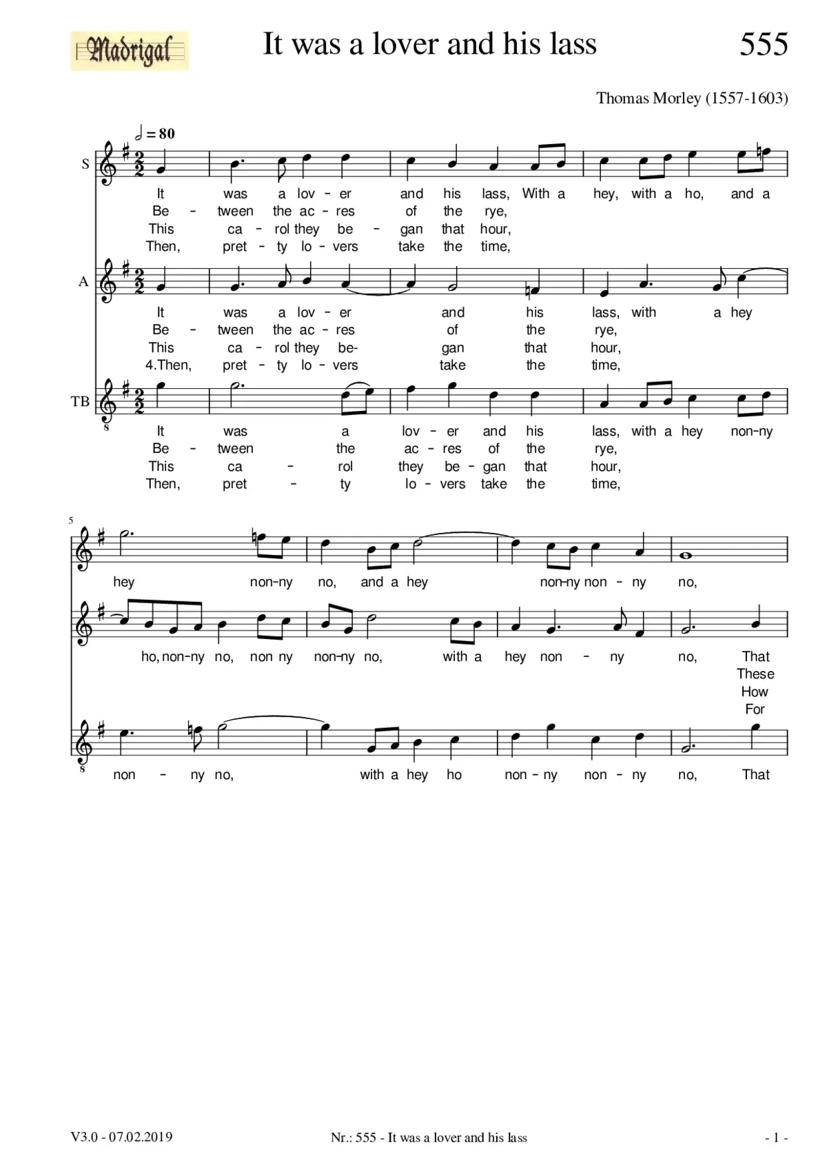 It was a lover and his lass - Page 1