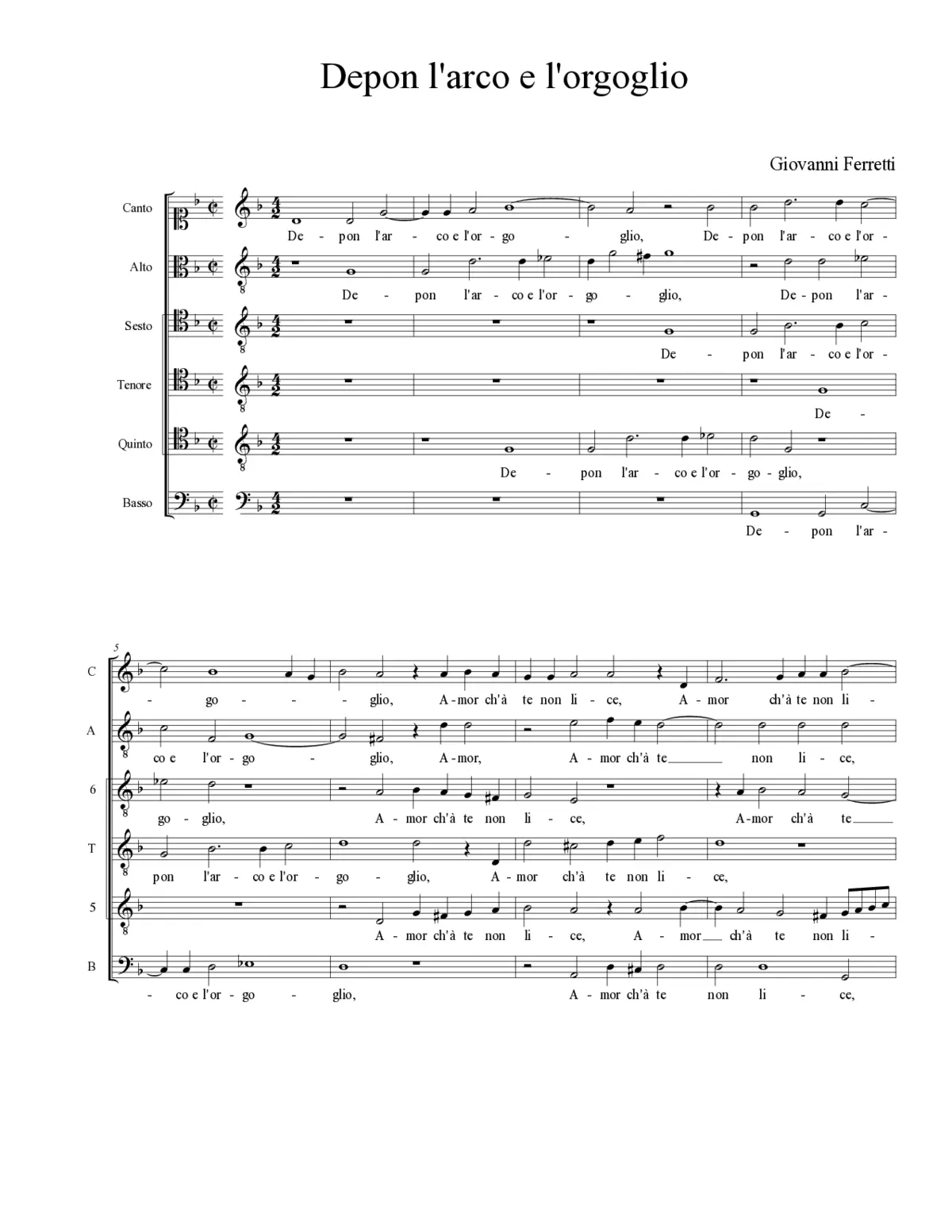 Depon l'arco e l'orgoglio - Page 1