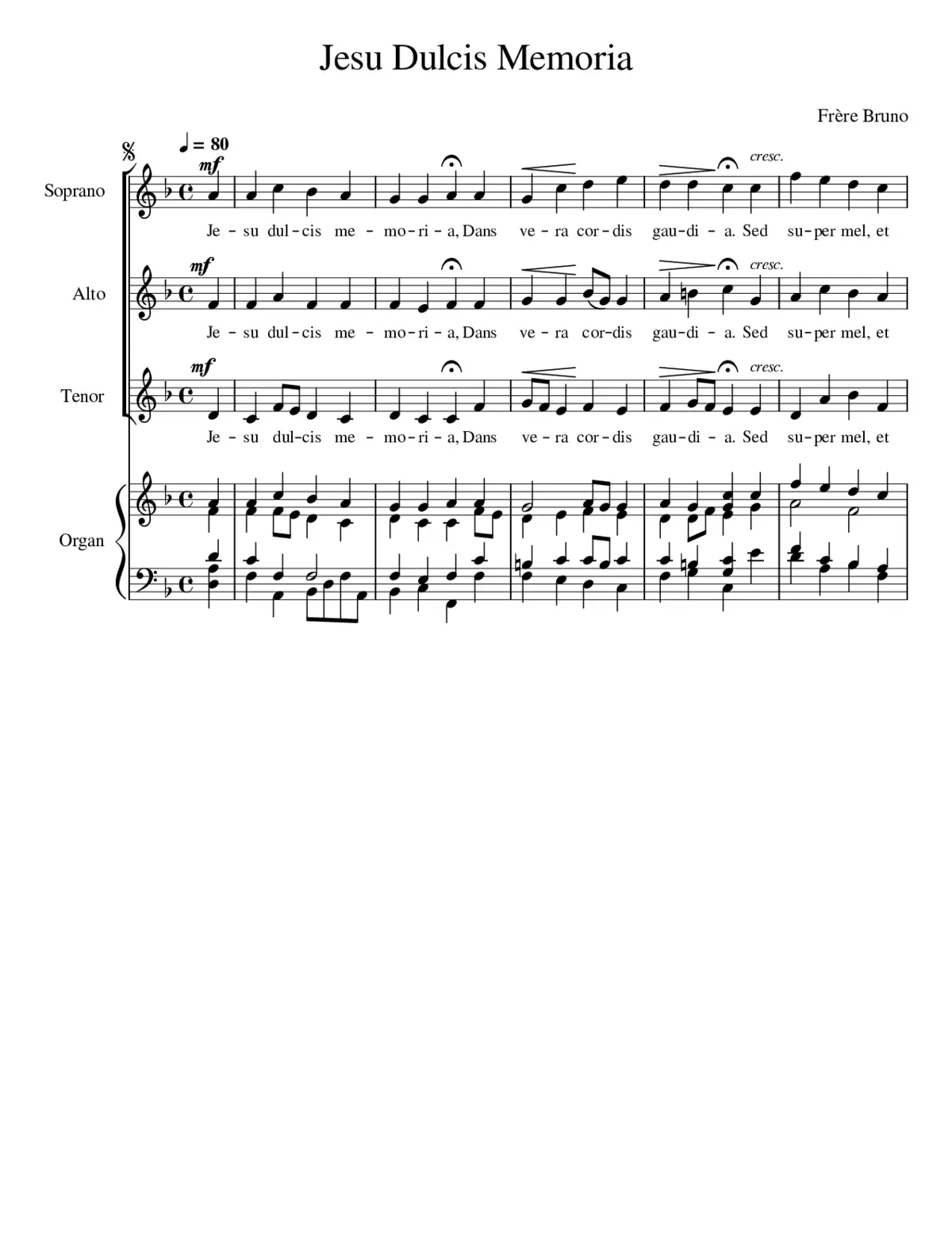 Jesu Dulcis Memoria - Page 1