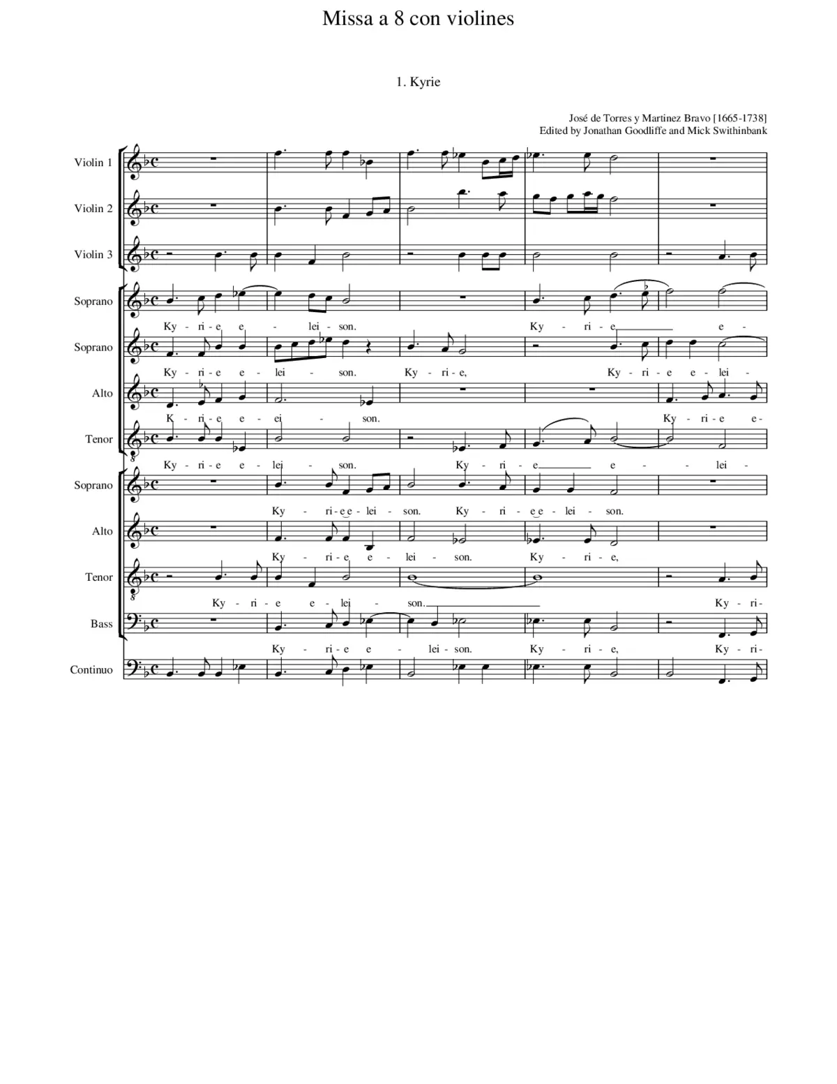 Missa a 8 con violines - Page 1