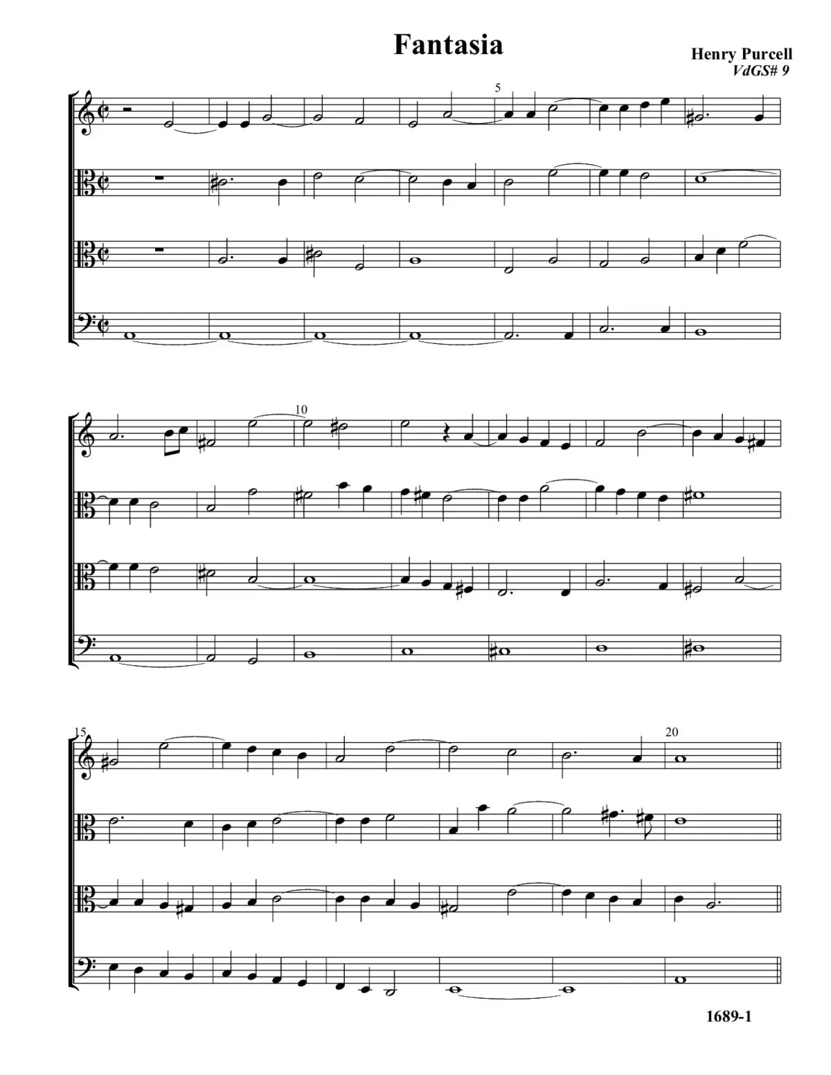 Fantasia in A minor - Page 1