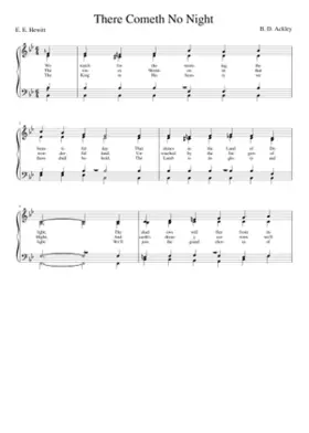 We watch for the morning the beautiful day (Ackley)