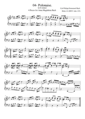 4 Pieces for Anna Magdalena Bach 04 - Polonaise