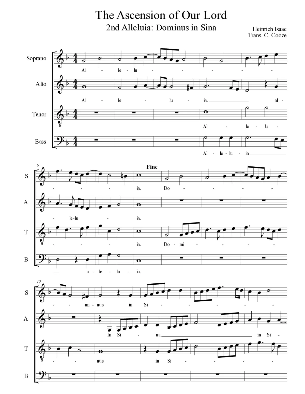 Alleluia: Dominus in Sina - Page 1