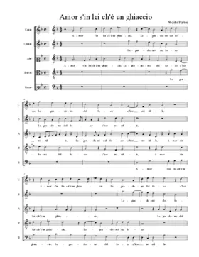 Amor s'in lei ch'è un ghiaccio