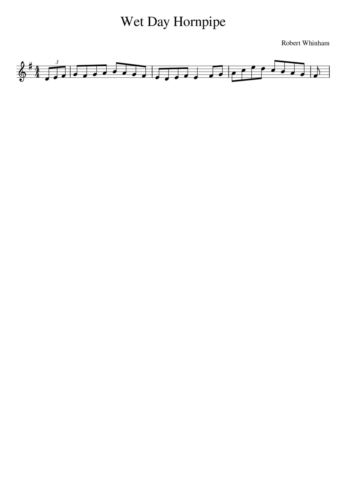 Wet Day Hornpipe - Page 1