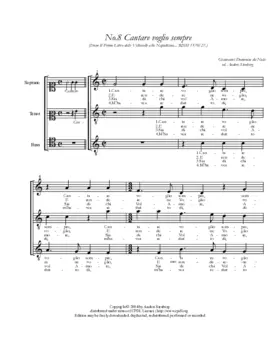 Cantare voglio sempre