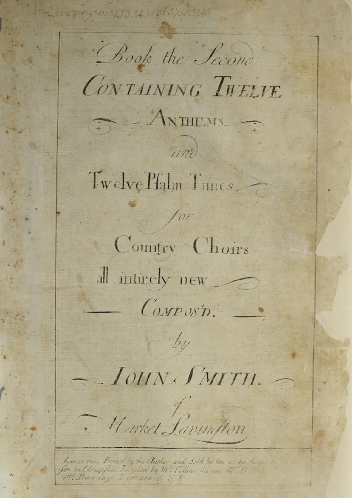 12 Anthems and 12 Psalm Tunes, 2nd Book - Page 1