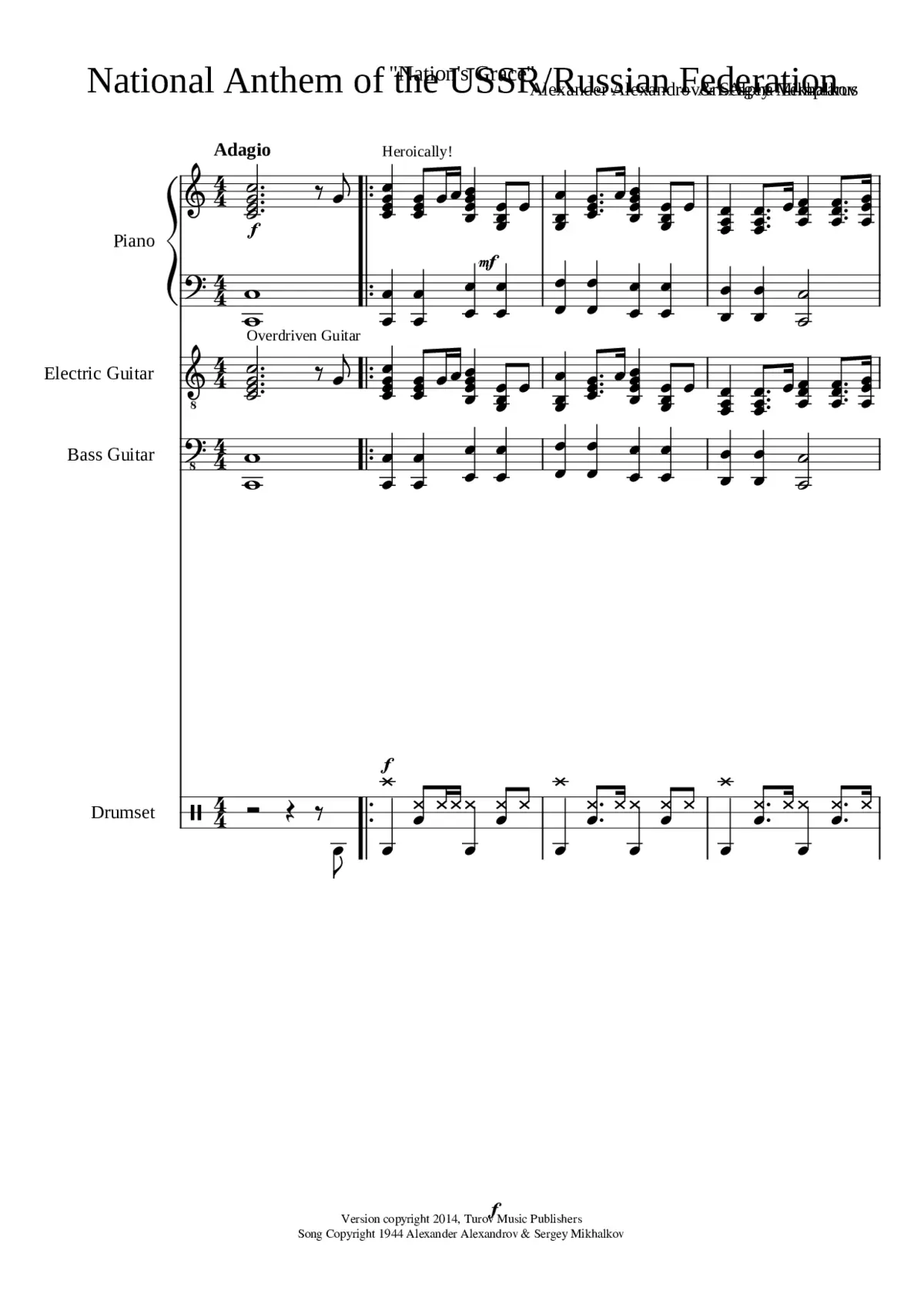 State Anthem of the Soviet Union - Page 1