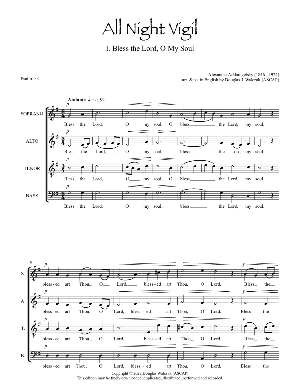 Bless the Lord, O my soul - Page 1