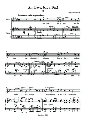 Ah, Love, but a Day!