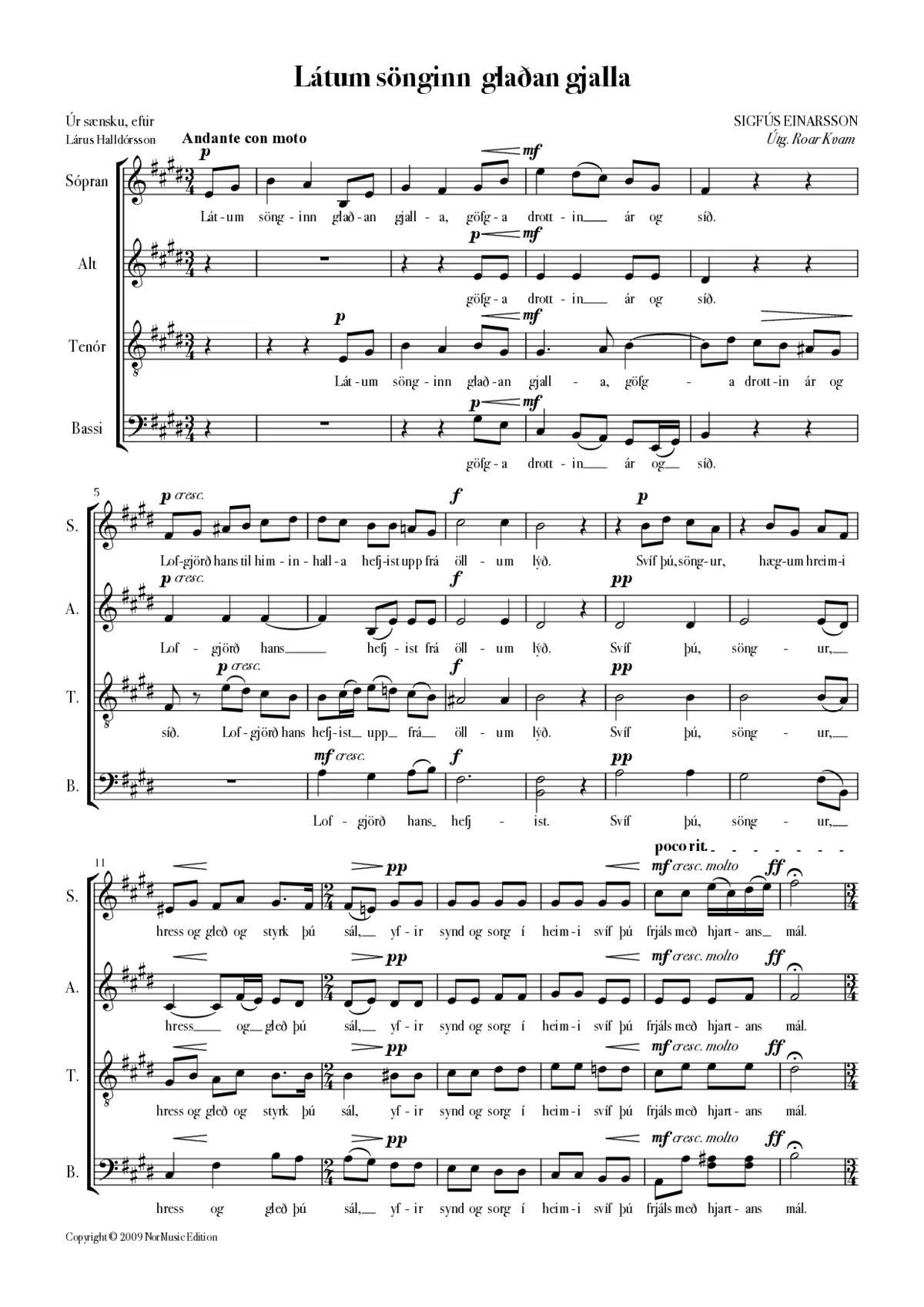 Látum sönginn glaðan gjalla - Page 1