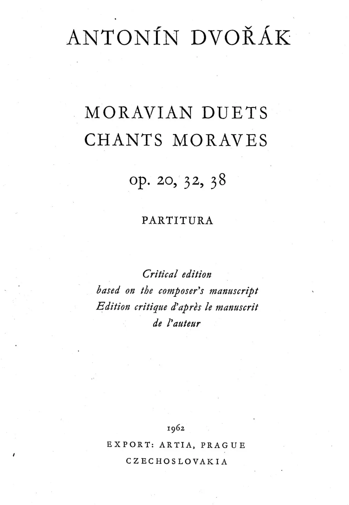Moravské dvojzpěvy - Page 1