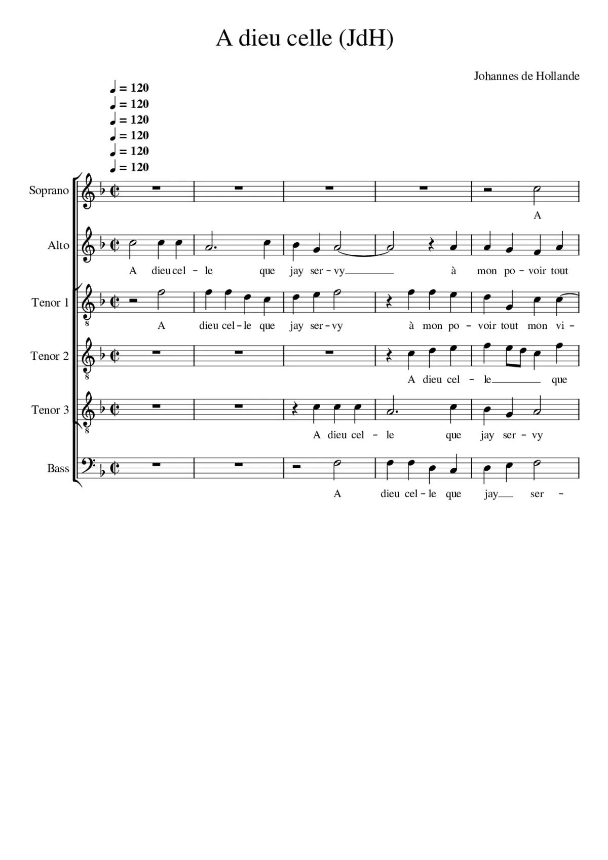 À dieu celle - Page 1