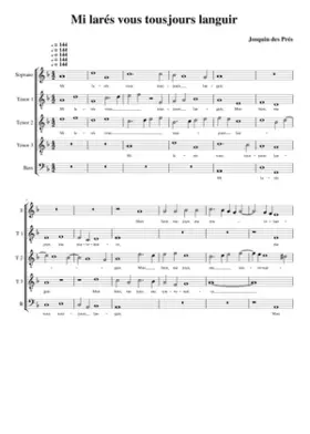 Mi larés vous tousjours languir