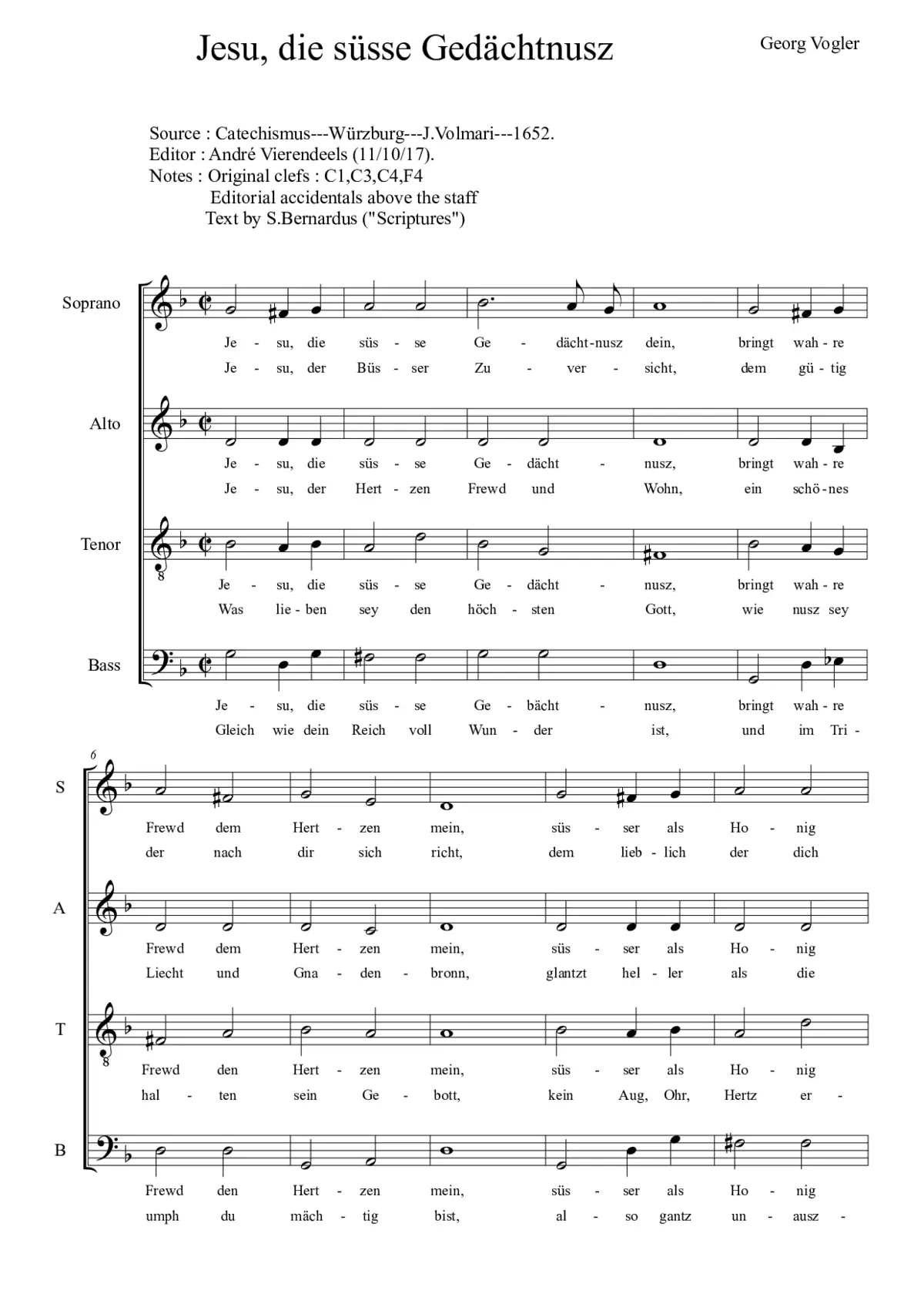 Jesu, die süsse Gedächtnusz - Page 1