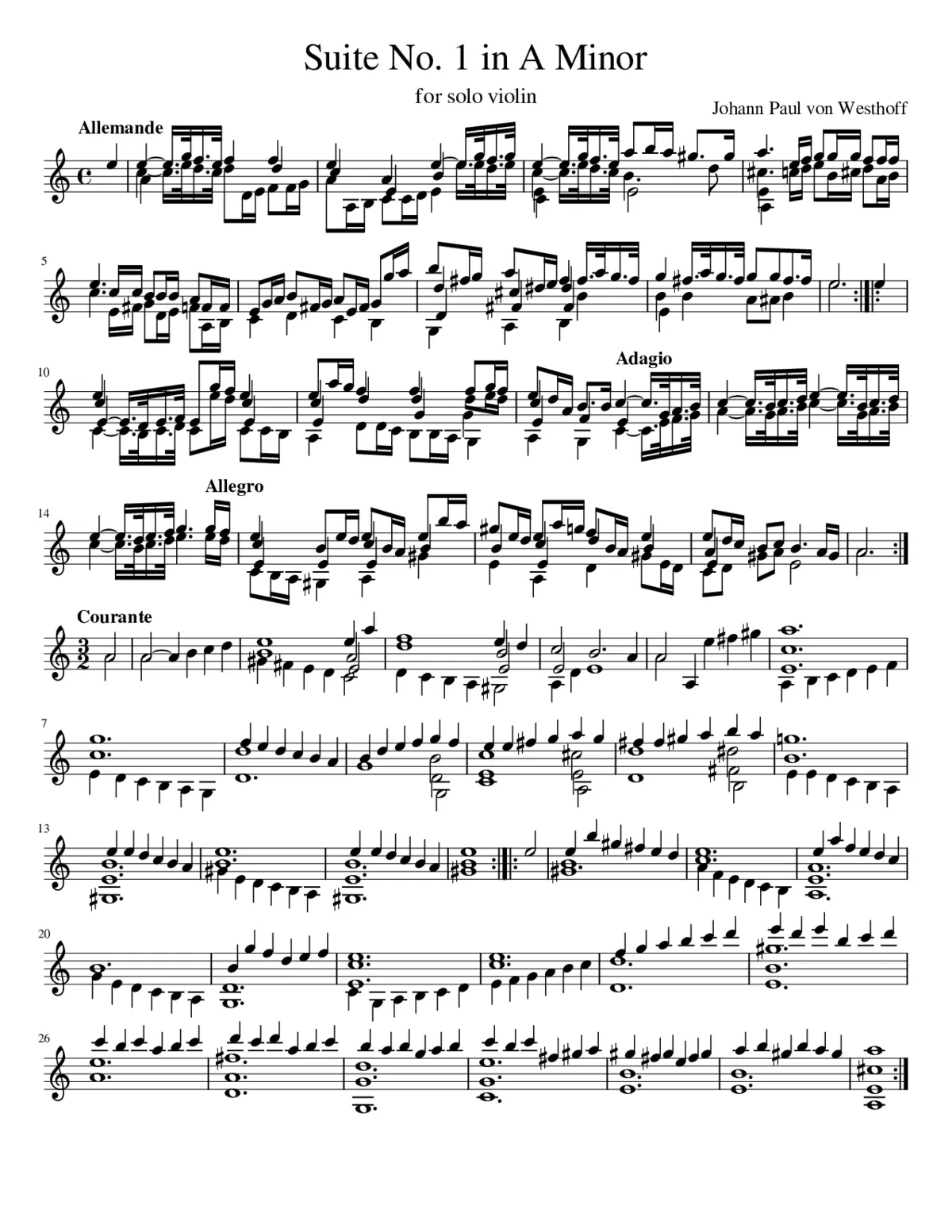 6 Suites for Solo Violin - Page 1
