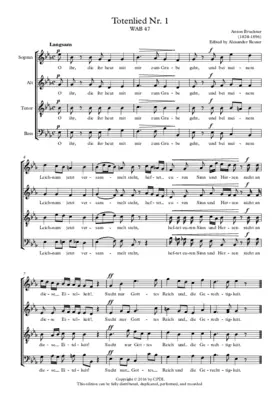 Totenlied No 1 WAB 47