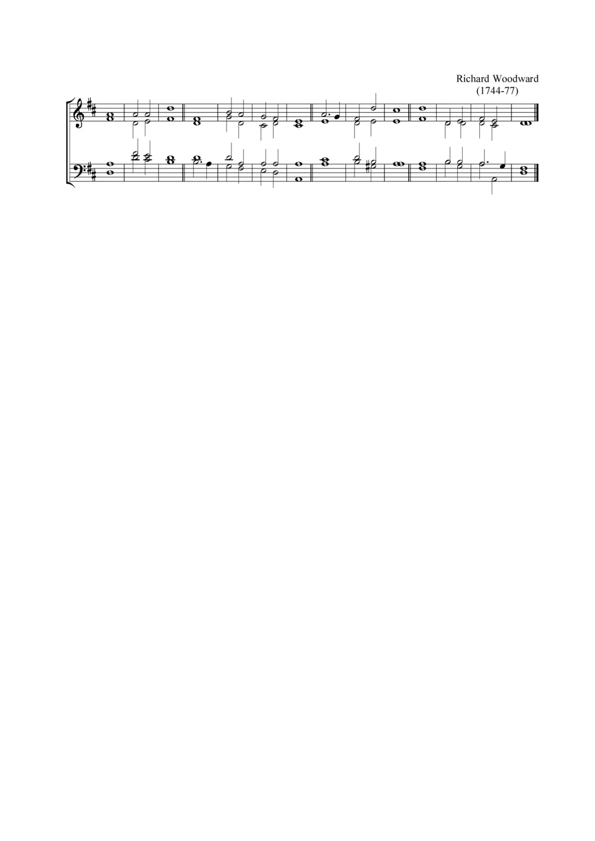 Double chant in D major - Page 1
