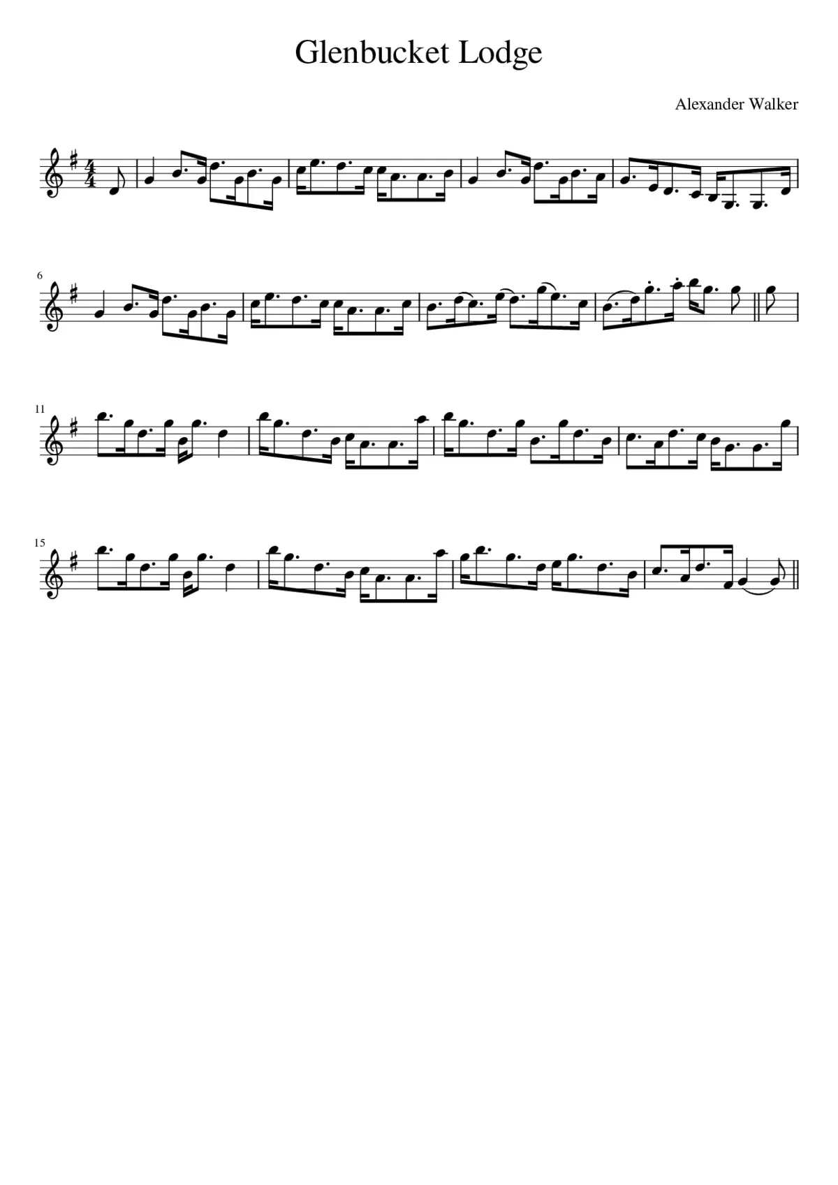 Glenbucket Lodge - Page 1