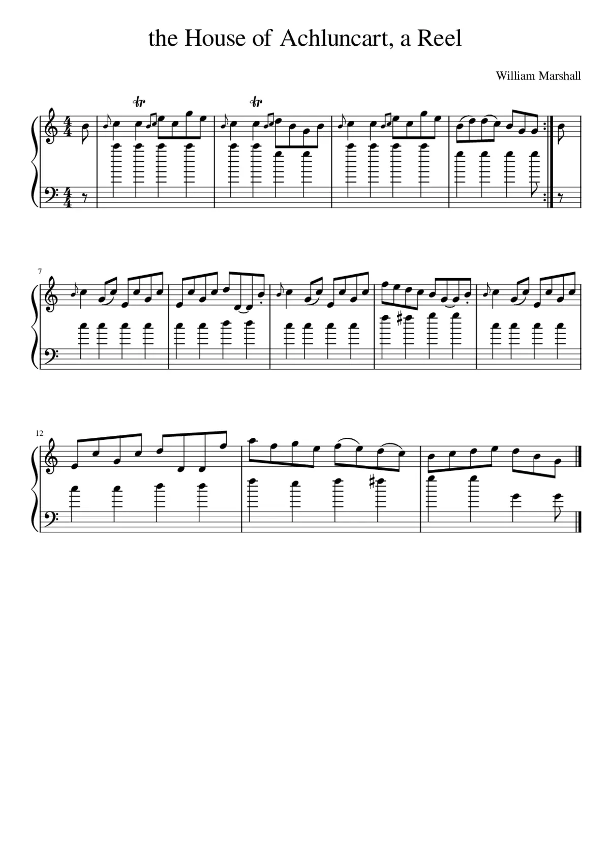 the House of Achluncart a Reel - Page 1