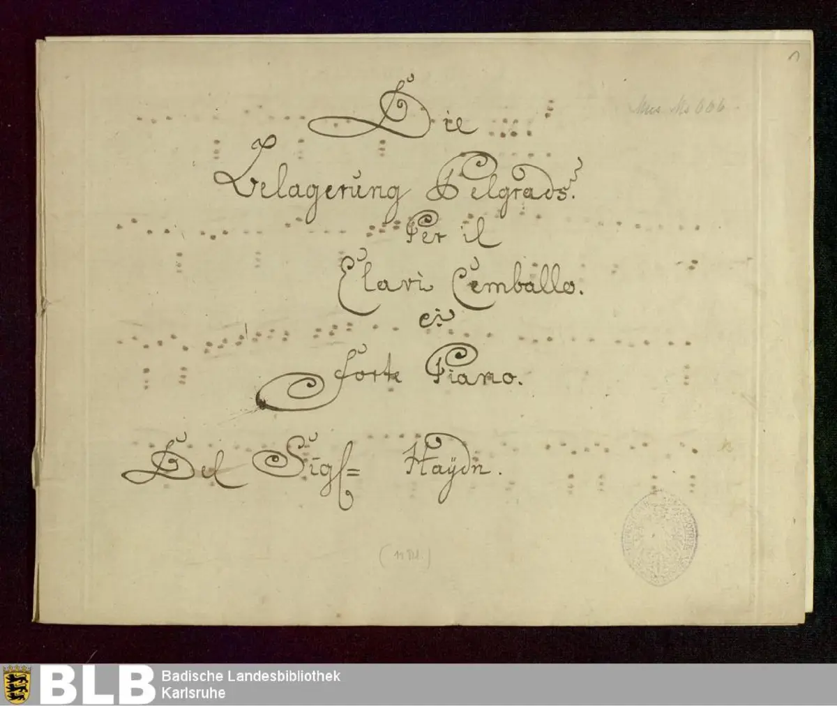 Keyboard Sonata in E-flat major - Page 1