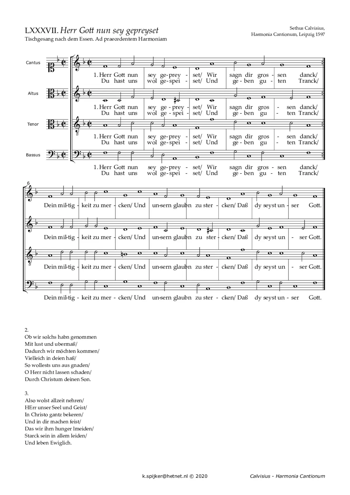 Herr Gott, nun sei gepreiset - Page 1