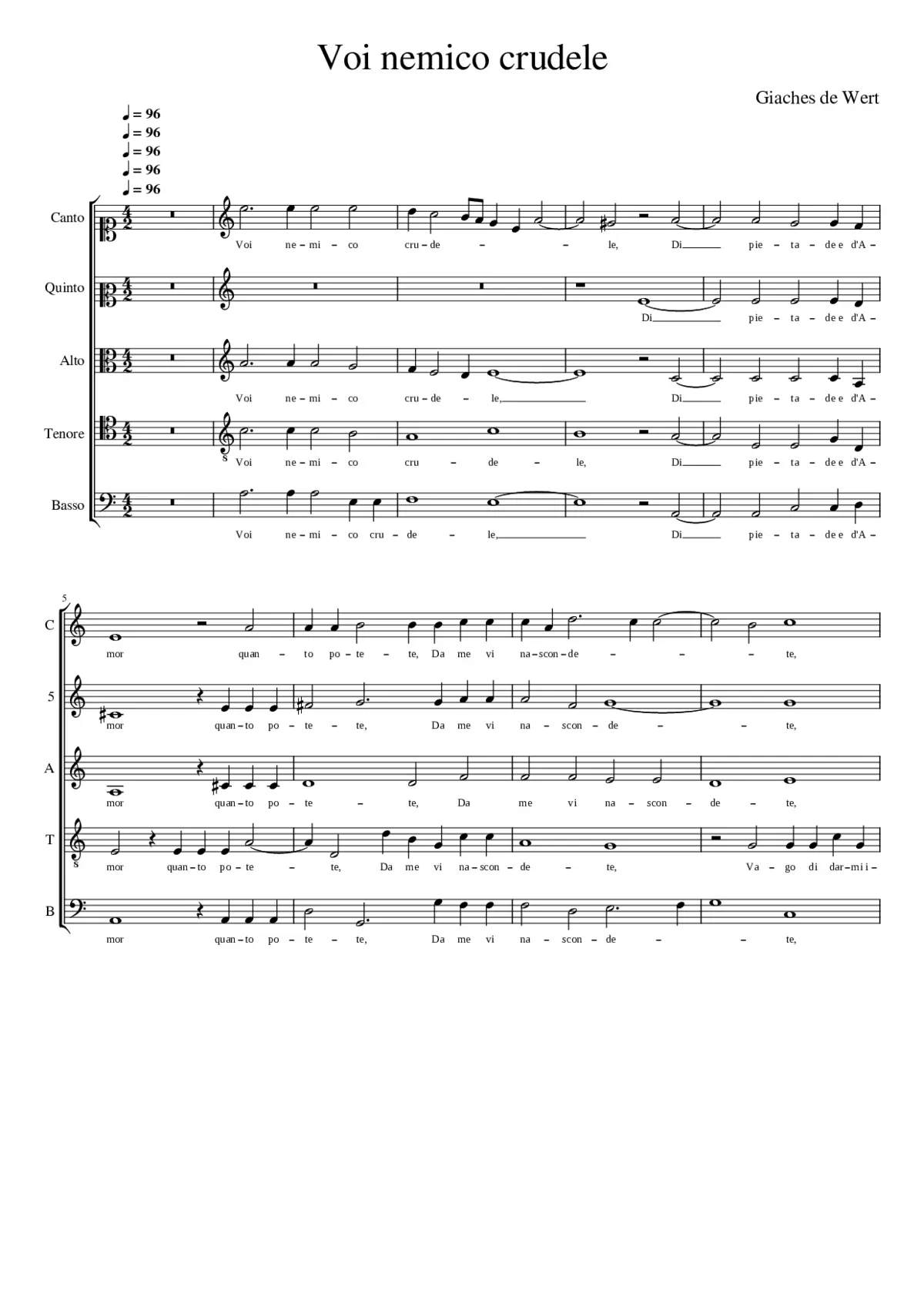 Voi nemico crudele - Page 1