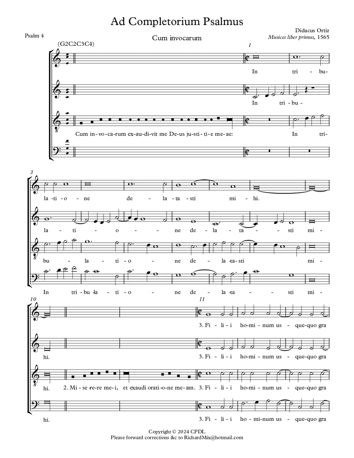 Compline Service - Page 1
