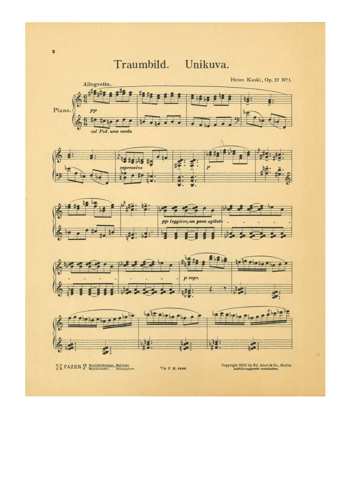 3 Piano Pieces - Page 1