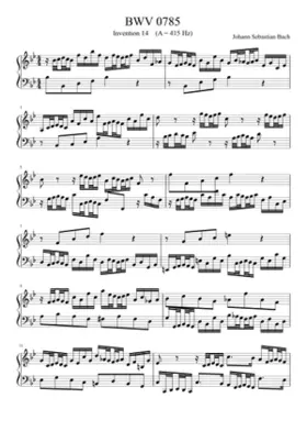 Invention in B-flat major BWV 785