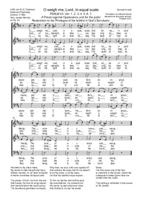 O weigh me, Lord, in equal scale