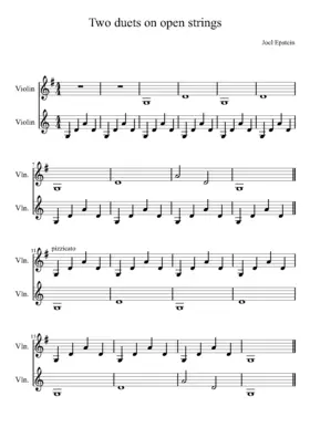 Two Easy Violin Duets on Open Strings