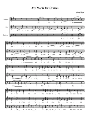 Ave Maria for 3 voices