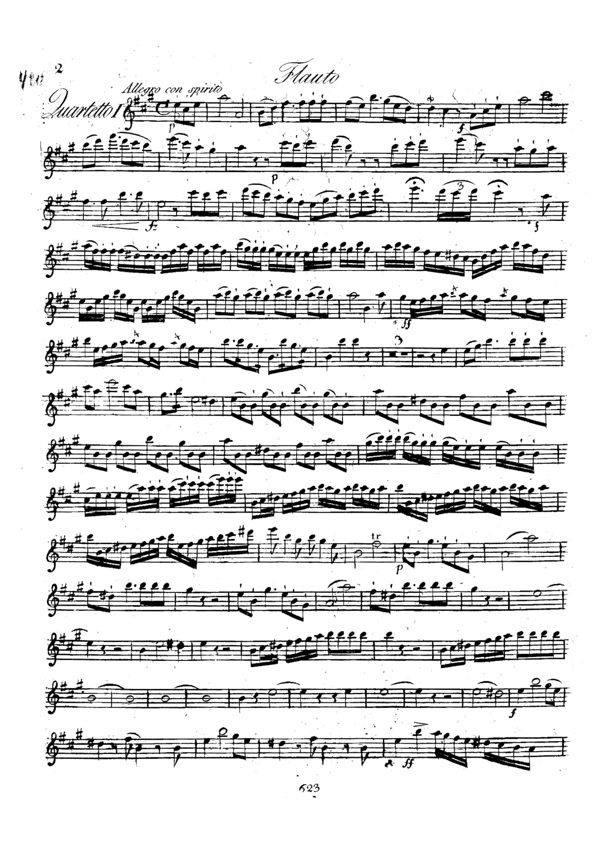 3 Flute Quartets, Op.4 - Page 1
