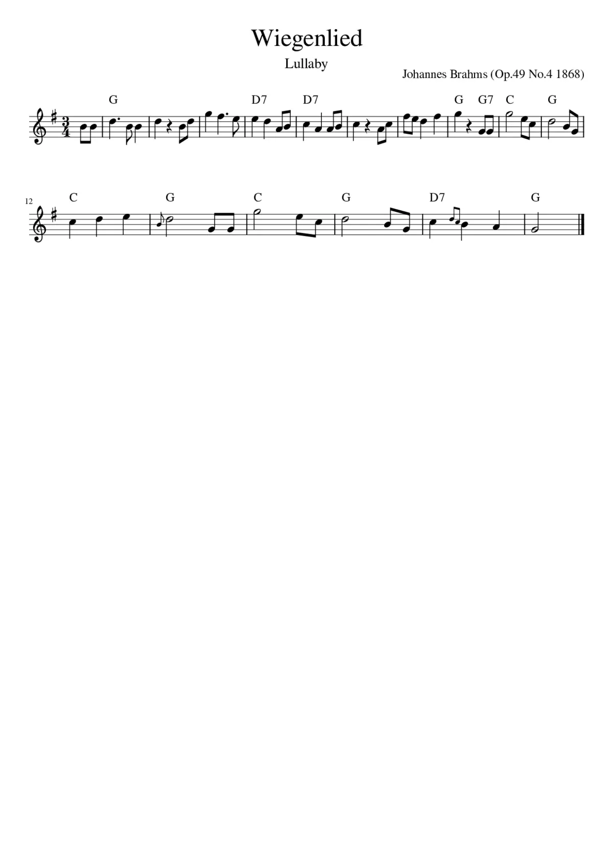 Wiegenlied - Page 1
