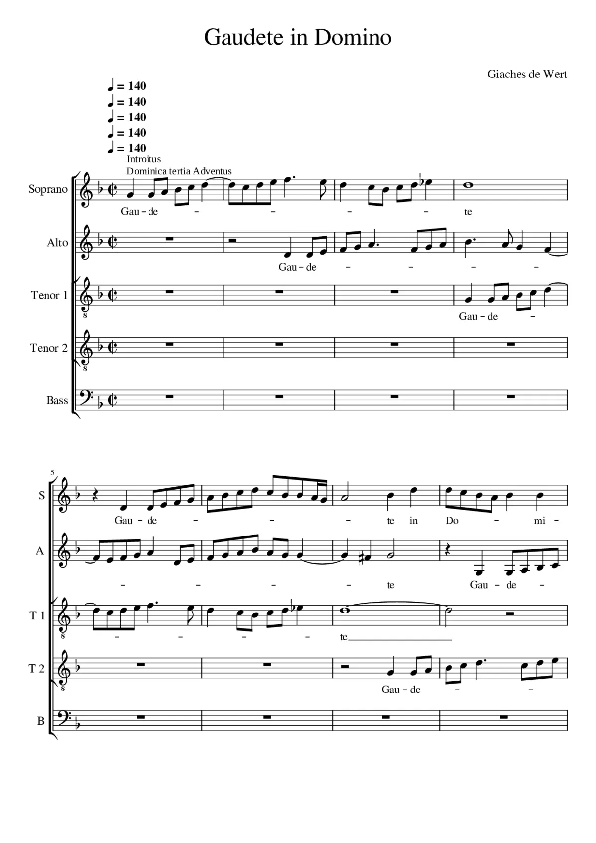 Gaudete in Domino - Page 1