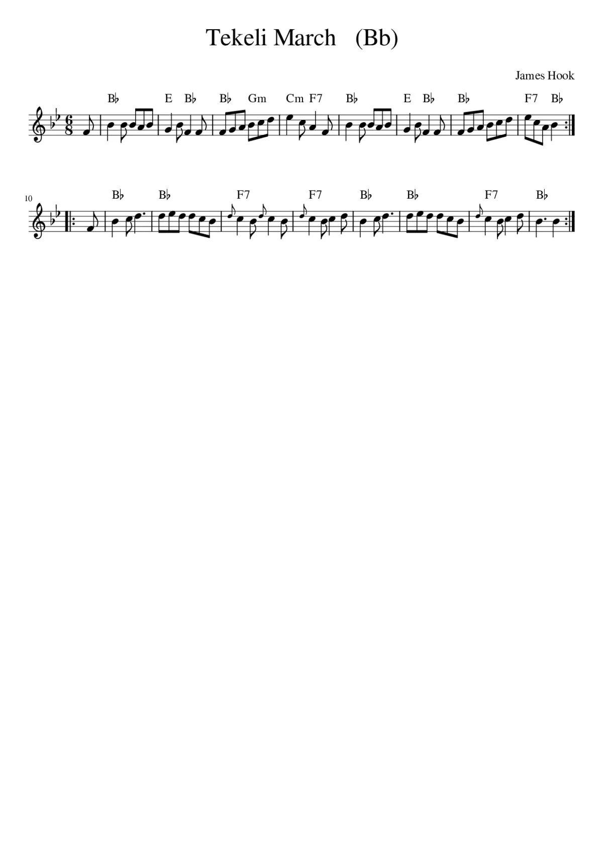 Tekeli March (Bb) - Page 1