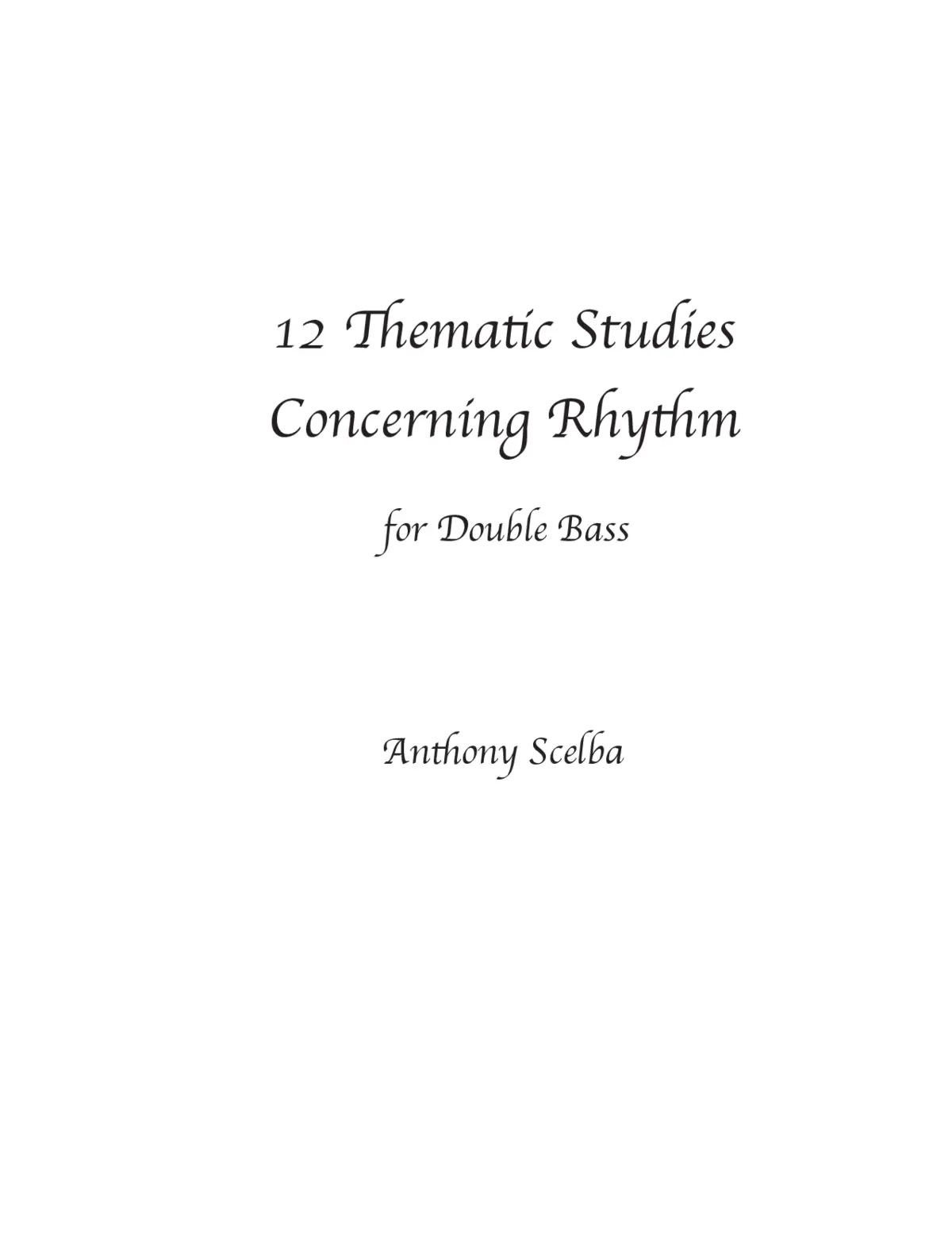 12 Thematic Studies Concerning Rhythm - Page 1