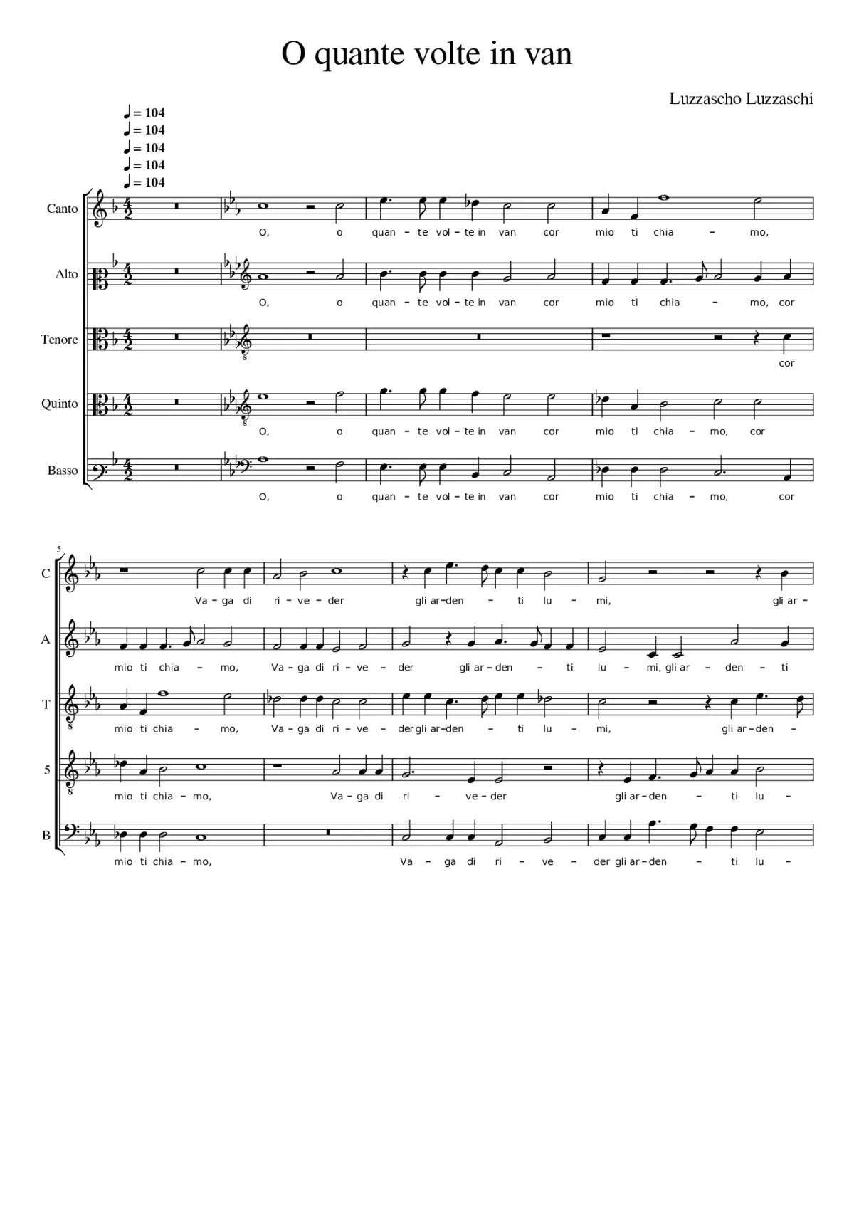 O quante volte in van - Page 1