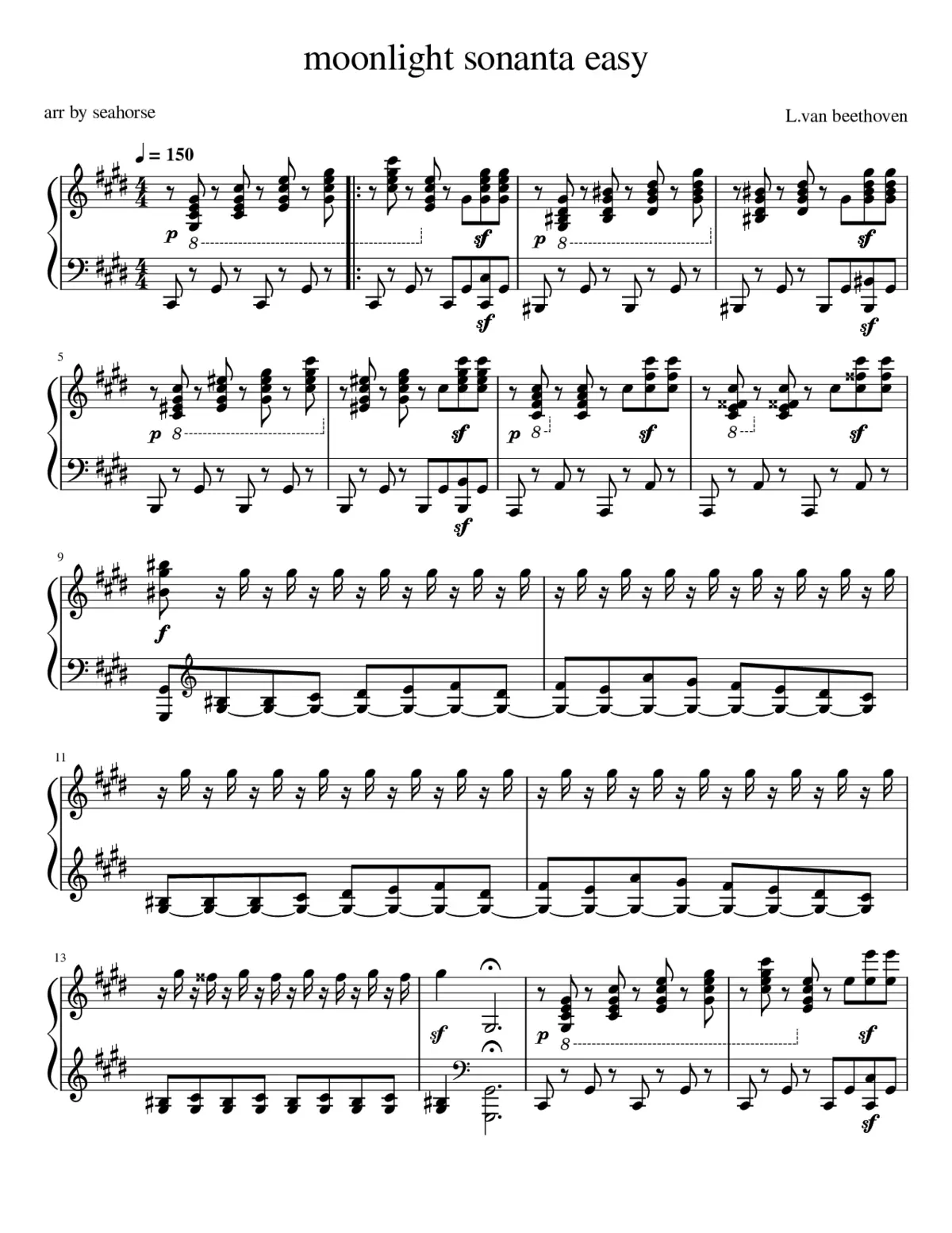 Piano Sonata No.14 Op.27 No.2 - Page 1