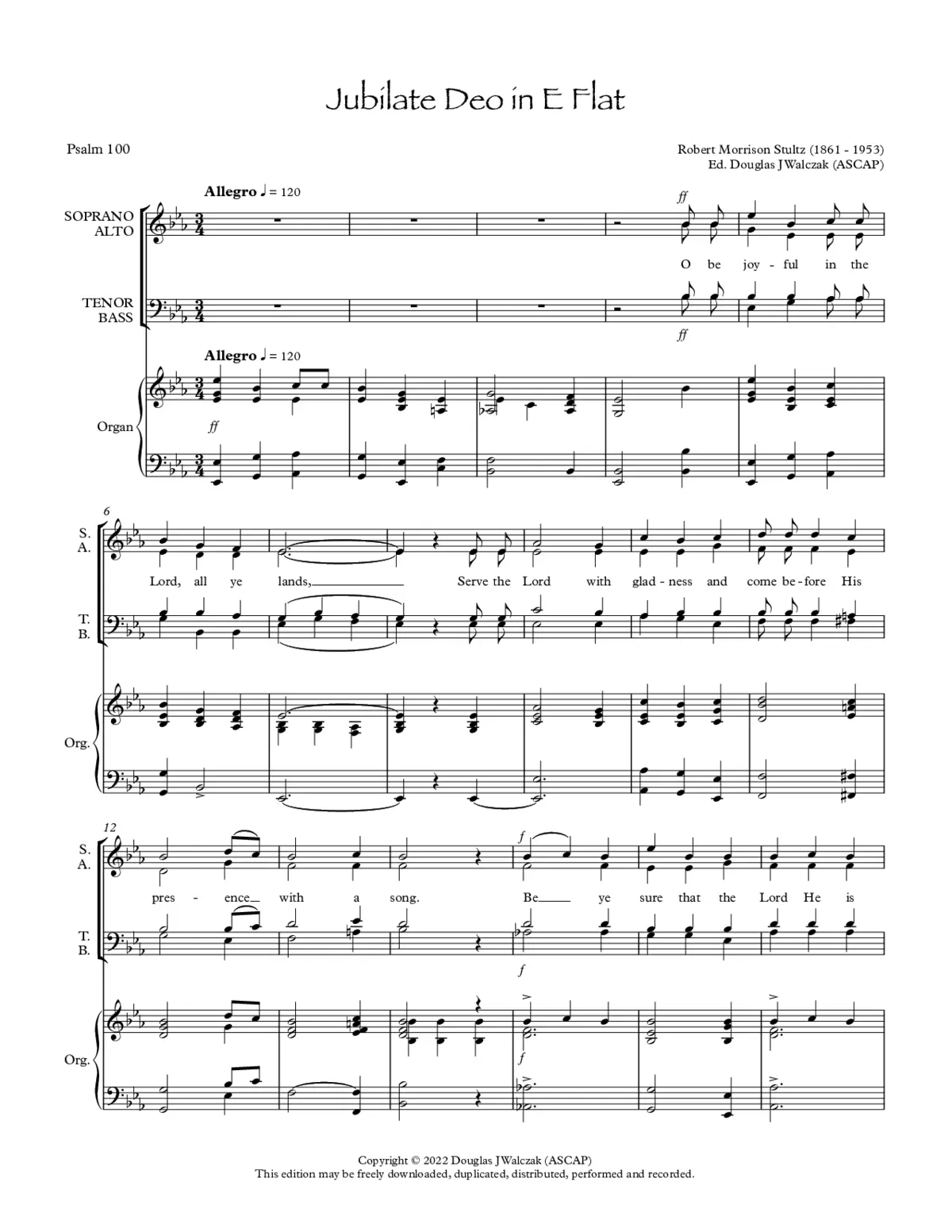 Jubilate Deo in E Flat - Page 1