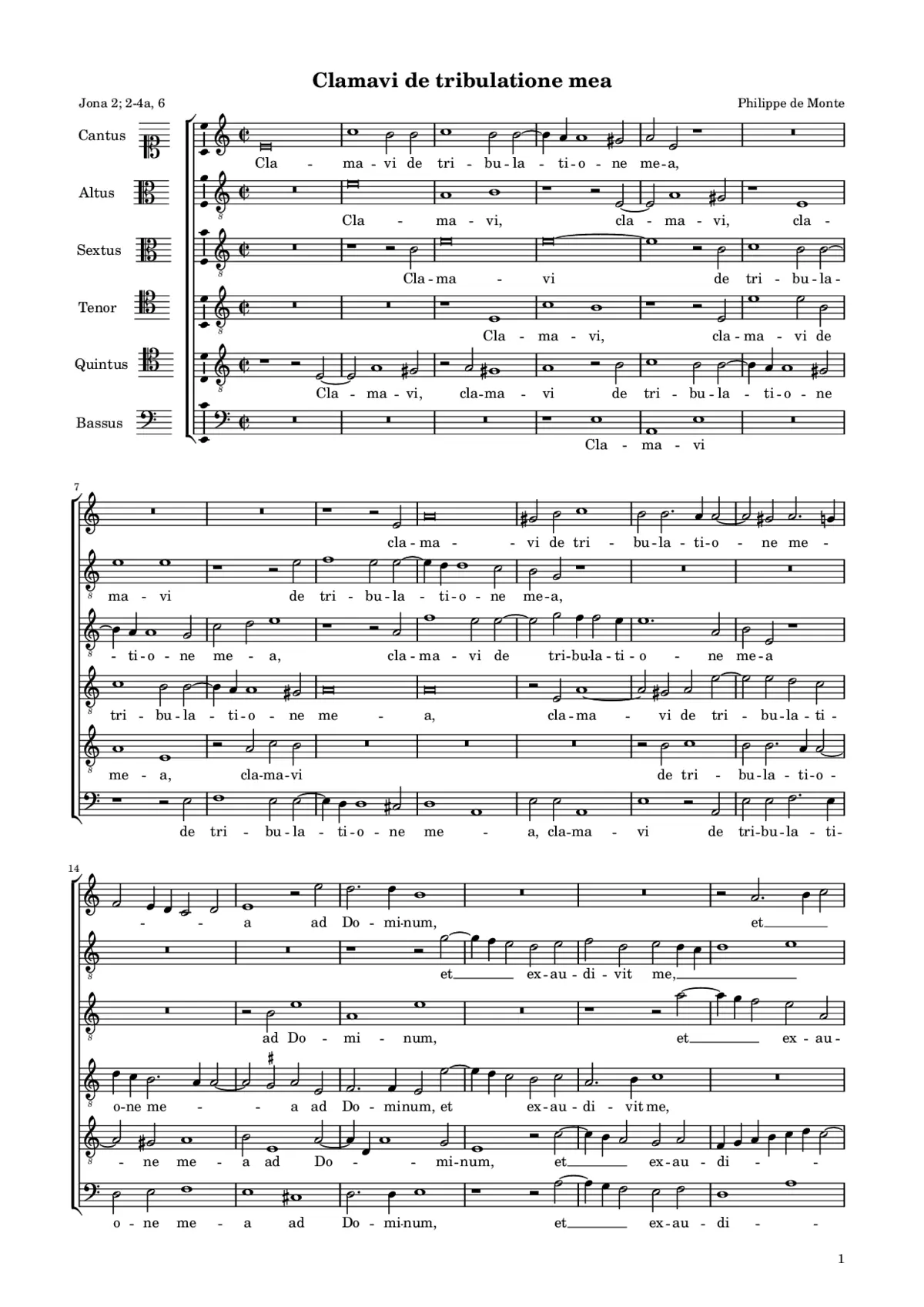 Clamavi de tribulatione mea a 6 - Page 1
