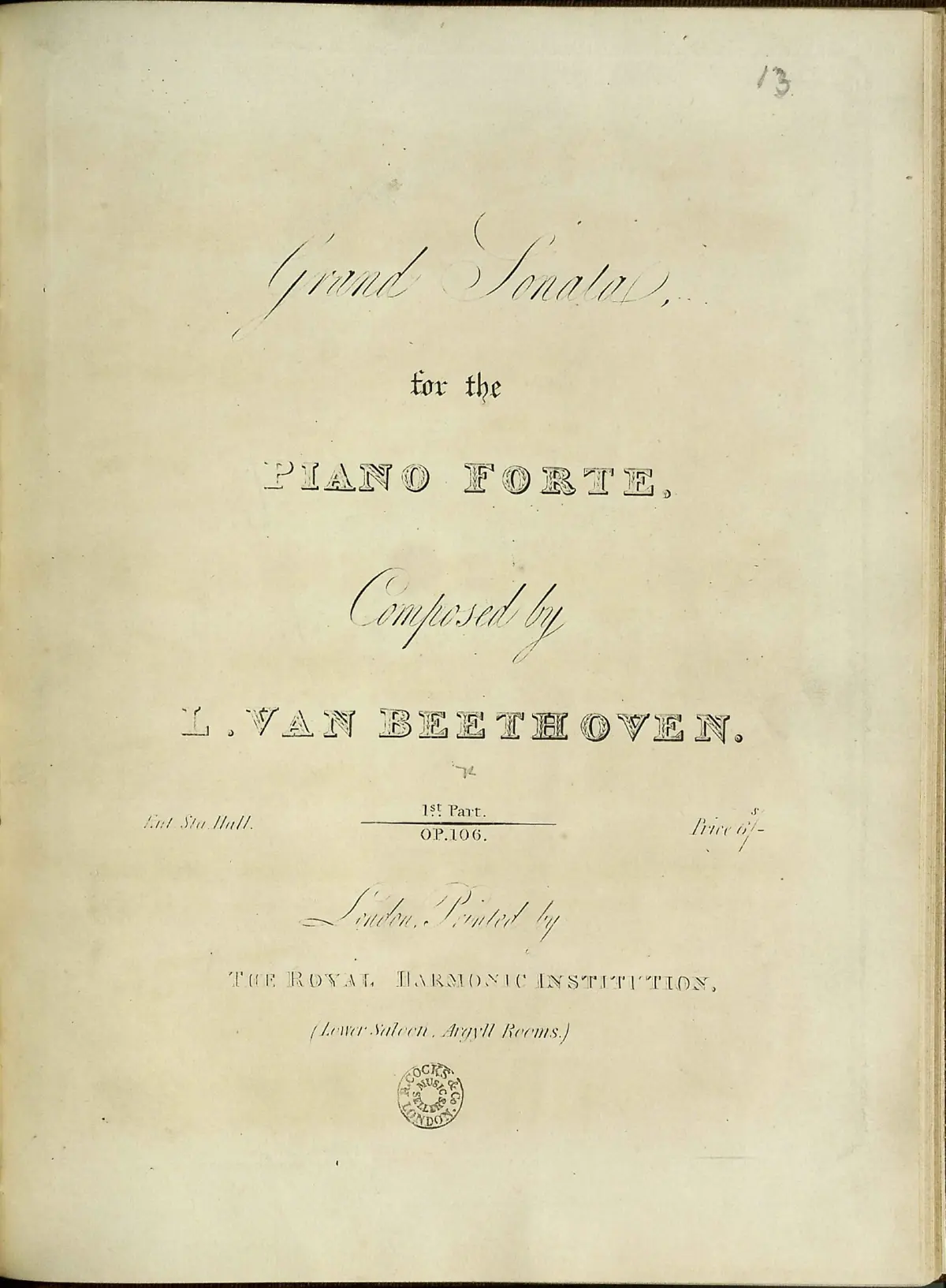 Piano Sonata No.29 - Page 1