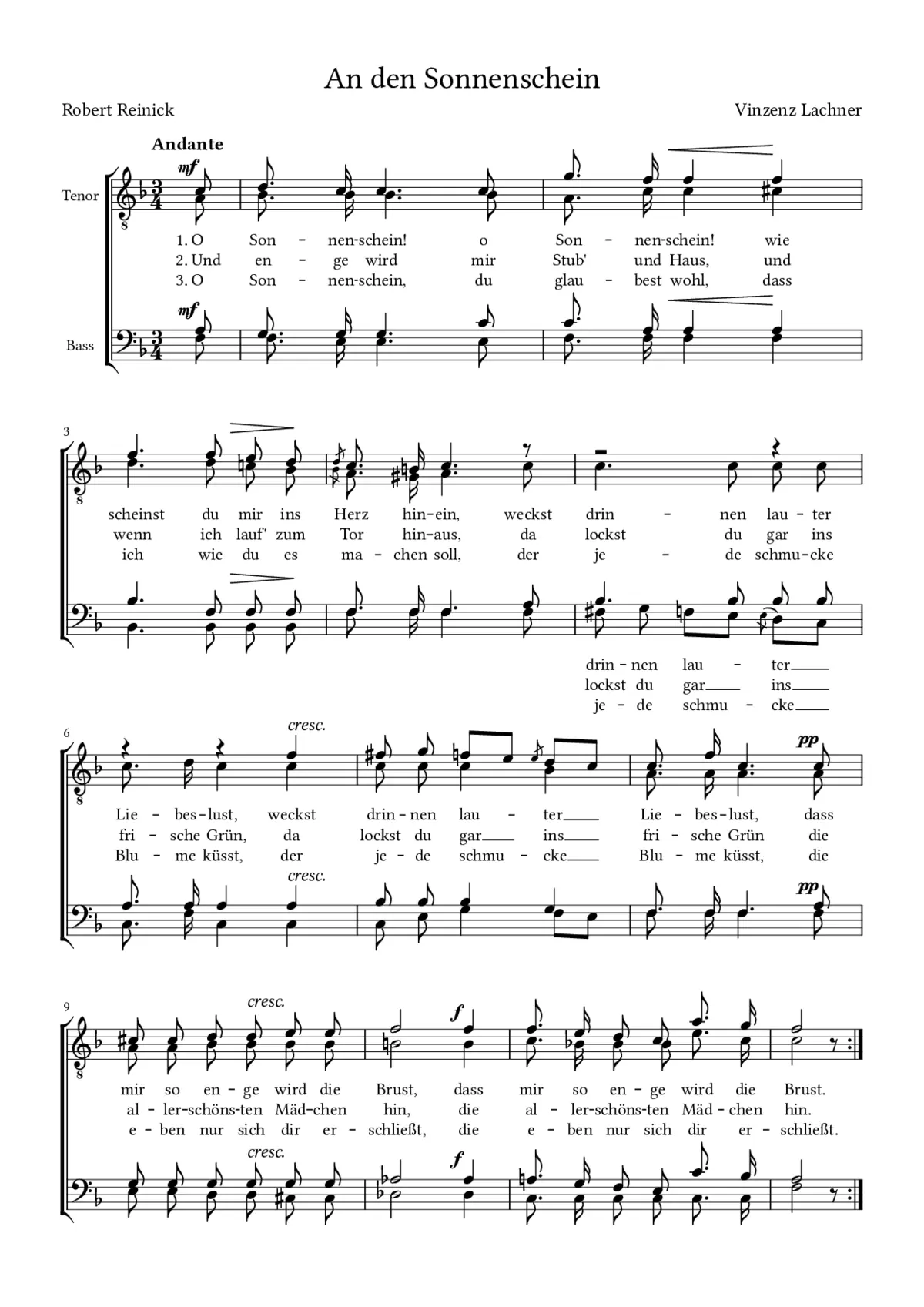 An den Sonnenschein - Page 1