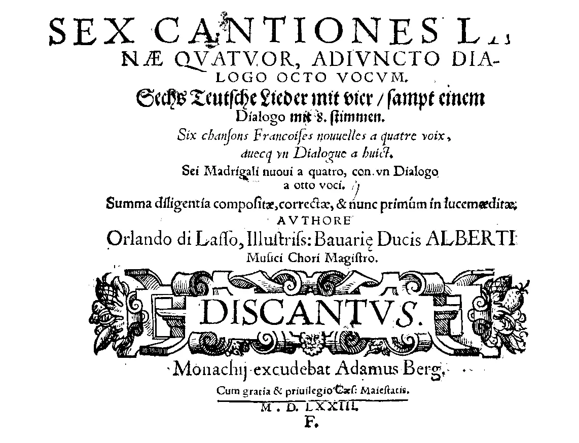 24 Cantiones, lieder, chansons, et madrigali - Page 1