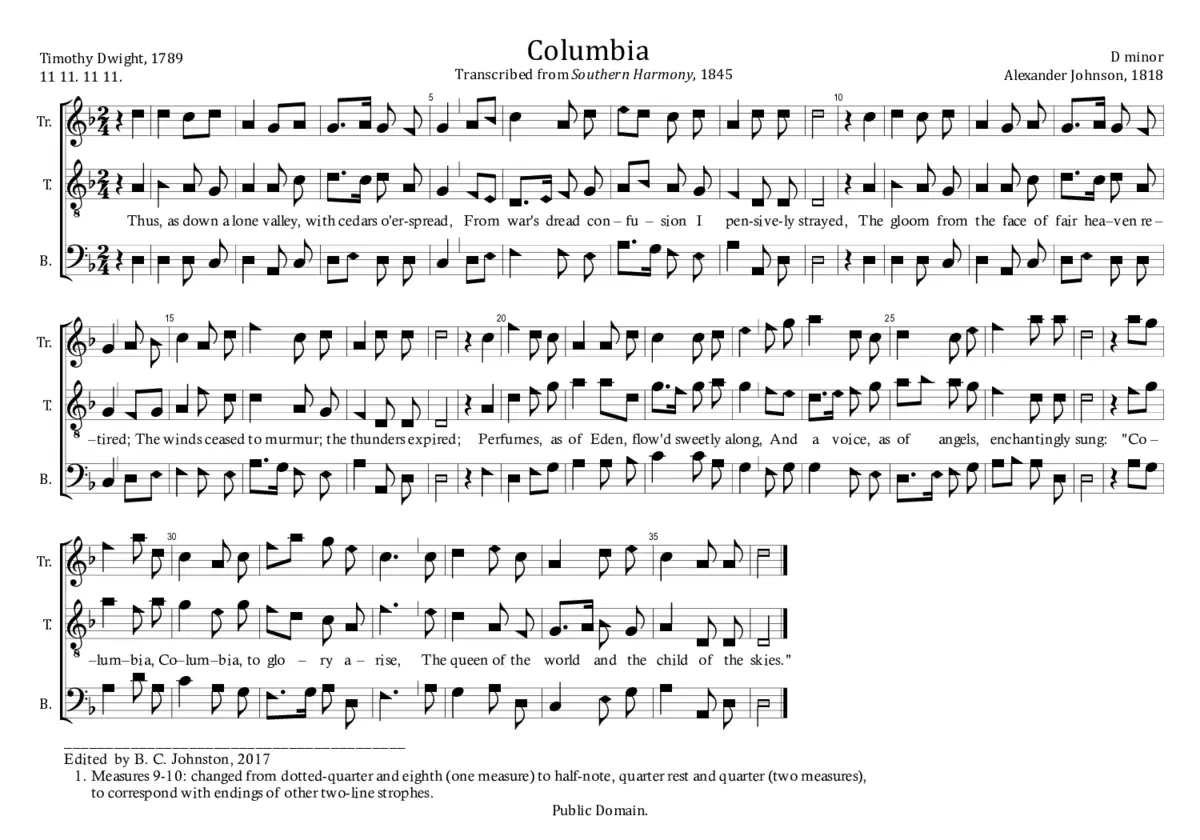 Columbia - Page 1